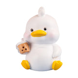 Maxbell Duck Statue Miniature Figurines Cake Topper Resin Craft Sculpture Home Decor White