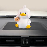 Maxbell Duck Statue Miniature Figurines Cake Topper Resin Craft Sculpture Home Decor White