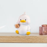Maxbell Duck Statue Miniature Figurines Cake Topper Resin Craft Sculpture Home Decor White