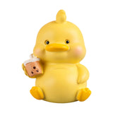 Maxbell Duck Statue Miniature Figurines Cake Topper Resin Craft Sculpture Home Decor Yellow
