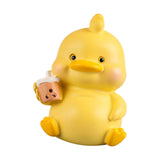 Maxbell Duck Statue Miniature Figurines Cake Topper Resin Craft Sculpture Home Decor Yellow
