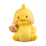 Maxbell Duck Statue Miniature Figurines Cake Topper Resin Craft Sculpture Home Decor Yellow