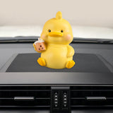 Maxbell Duck Statue Miniature Figurines Cake Topper Resin Craft Sculpture Home Decor Yellow