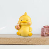 Maxbell Duck Statue Miniature Figurines Cake Topper Resin Craft Sculpture Home Decor Yellow