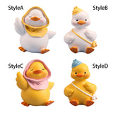 Maxbell Resin Duck Miniature Figurine Crafts Decorative Cute for Bar Cabinet Decor StyleA