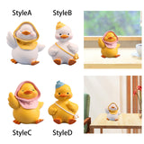 Maxbell Resin Duck Miniature Figurine Crafts Decorative Cute for Bar Cabinet Decor StyleA