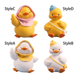 Maxbell Resin Duck Miniature Figurine Crafts Decorative Cute for Bar Cabinet Decor StyleA