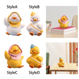 Maxbell Resin Duck Miniature Figurine Crafts Decorative Cute for Bar Cabinet Decor StyleA