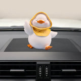 Maxbell Resin Duck Miniature Figurine Crafts Decorative Cute for Bar Cabinet Decor StyleA