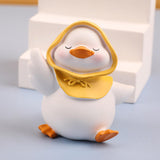 Maxbell Resin Duck Miniature Figurine Crafts Decorative Cute for Bar Cabinet Decor StyleA