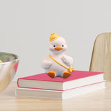 Maxbell Resin Duck Miniature Figurine Crafts Decorative Cute for Bar Cabinet Decor StyleB