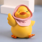 Maxbell Resin Duck Miniature Figurine Crafts Decorative Cute for Bar Cabinet Decor StyleC