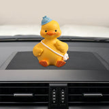 Maxbell Resin Duck Miniature Figurine Crafts Decorative Cute for Bar Cabinet Decor StyleD
