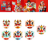Maxbell Lion Throw Pillow Case Chinese New Year Cushion Cover for Sofa Pink 42cmx42cm