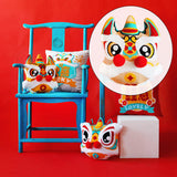 Maxbell Lion Throw Pillow Case Chinese New Year Cushion Cover for Sofa Pink 42cmx42cm