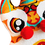 Maxbell Lion Throw Pillow Case Chinese New Year Cushion Cover for Sofa Orange 42cmx42cm
