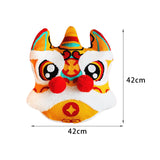 Maxbell Lion Throw Pillow Case Chinese New Year Cushion Cover for Sofa Orange 42cmx42cm