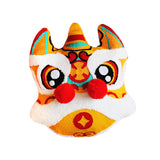 Maxbell Lion Throw Pillow Case Chinese New Year Cushion Cover for Sofa Orange 42cmx42cm