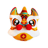 Maxbell Lion Throw Pillow Case Chinese New Year Cushion Cover for Sofa Orange 42cmx42cm