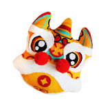 Maxbell Lion Throw Pillow Case Chinese New Year Cushion Cover for Sofa Orange 42cmx42cm