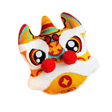 Maxbell Lion Throw Pillow Case Chinese New Year Cushion Cover for Sofa Orange 42cmx42cm