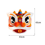 Maxbell Lion Throw Pillow Case Chinese New Year Cushion Cover for Sofa Red Blue 43cmx43cm
