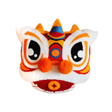 Maxbell Lion Throw Pillow Case Chinese New Year Cushion Cover for Sofa Red Blue 43cmx43cm