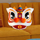 Maxbell Lion Throw Pillow Case Chinese New Year Cushion Cover for Sofa Red Blue 43cmx43cm