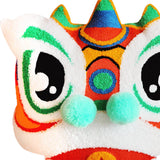 Maxbell Lion Throw Pillow Case Chinese New Year Cushion Cover for Sofa Red Green 43cmx43cm
