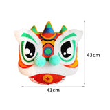 Maxbell Lion Throw Pillow Case Chinese New Year Cushion Cover for Sofa Red Green 43cmx43cm