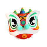 Maxbell Lion Throw Pillow Case Chinese New Year Cushion Cover for Sofa Red Green 43cmx43cm
