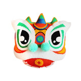Maxbell Lion Throw Pillow Case Chinese New Year Cushion Cover for Sofa Red Green 43cmx43cm