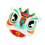 Maxbell Lion Throw Pillow Case Chinese New Year Cushion Cover for Sofa Red Green 43cmx43cm