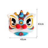 Maxbell Lion Throw Pillow Case Chinese New Year Cushion Cover for Sofa Blue 43cmx43cm