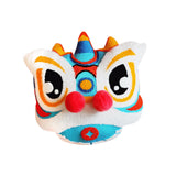 Maxbell Lion Throw Pillow Case Chinese New Year Cushion Cover for Sofa Blue 43cmx43cm
