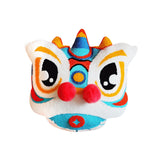 Maxbell Lion Throw Pillow Case Chinese New Year Cushion Cover for Sofa Blue 43cmx43cm