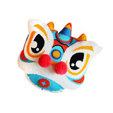 Maxbell Lion Throw Pillow Case Chinese New Year Cushion Cover for Sofa Blue 43cmx43cm