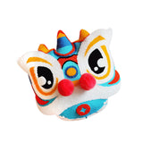Maxbell Lion Throw Pillow Case Chinese New Year Cushion Cover for Sofa Blue 43cmx43cm
