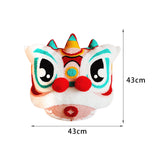 Maxbell Lion Throw Pillow Case Chinese New Year Cushion Cover for Sofa Pink 43cmx43cm