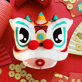 Maxbell Lion Throw Pillow Case Chinese New Year Cushion Cover for Sofa Pink 43cmx43cm
