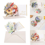 Maxbell Pop up Flower Greeting Card Anniversary for Valentines Mom Family Red