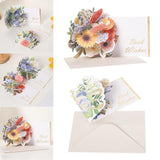 Maxbell Pop up Flower Greeting Card Anniversary for Valentines Mom Family Red