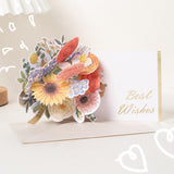Maxbell Pop up Flower Greeting Card Anniversary for Valentines Mom Family Red
