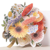 Maxbell Pop up Flower Greeting Card Anniversary for Valentines Mom Family Red