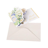 Maxbell Pop up Flower Greeting Card Anniversary for Valentines Mom Family Blue