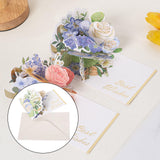 Maxbell Pop up Flower Greeting Card Anniversary for Valentines Mom Family Blue