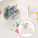 Maxbell Pop up Flower Greeting Card Anniversary for Valentines Mom Family Blue
