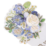 Maxbell Pop up Flower Greeting Card Anniversary for Valentines Mom Family Blue