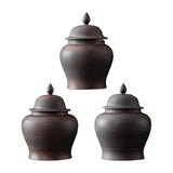 Maxbell Chinese Style Purple Clay Ginger Jar Household Home Decor with Lid Vase 14cmx20cm