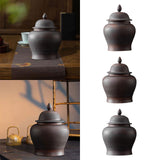 Maxbell Chinese Style Purple Clay Ginger Jar Household Home Decor with Lid Vase 14cmx20cm